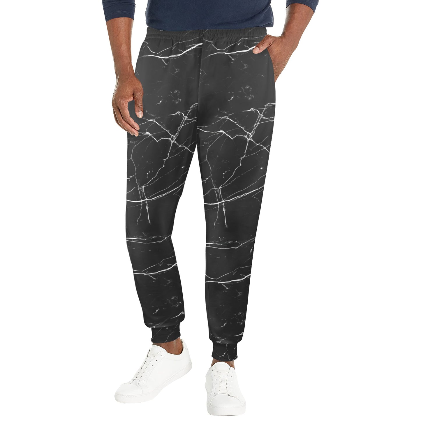 Marble Pattern Print Design 04 Men's Casual Track Pants