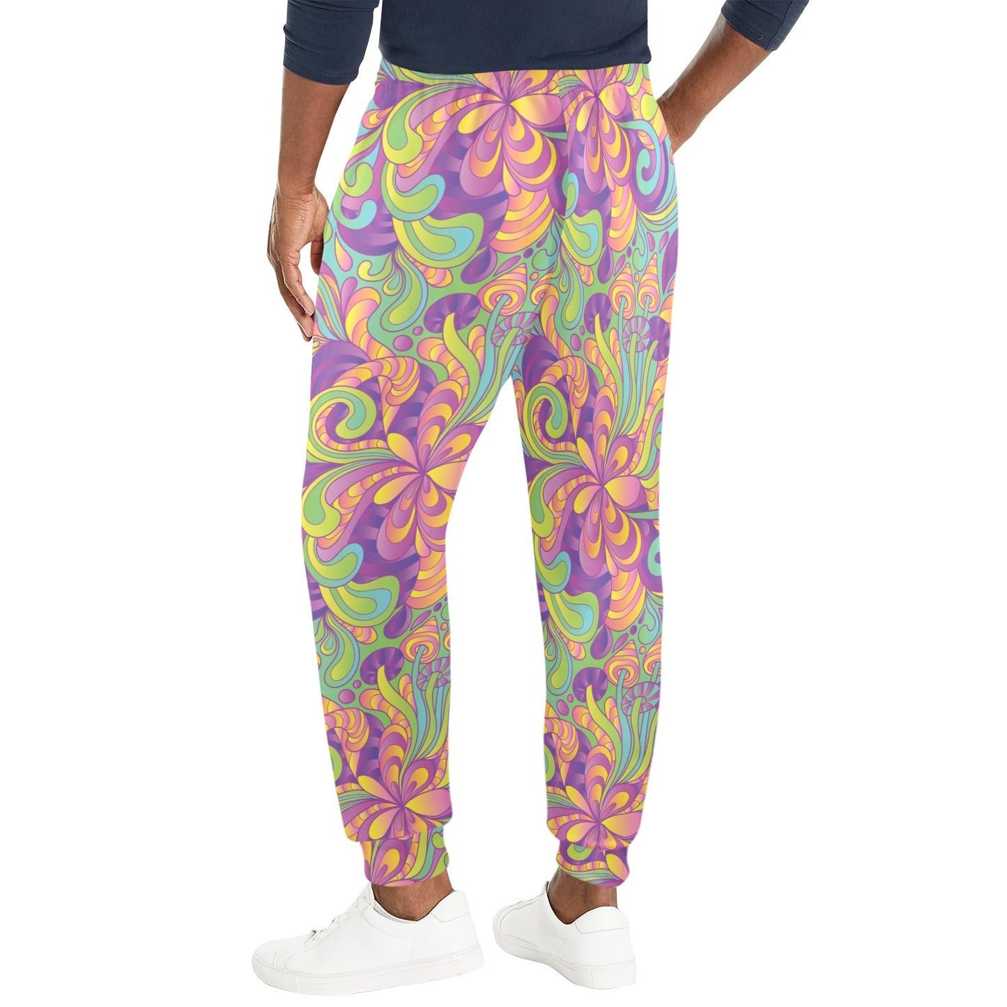 Psychedelic Mushroom Pattern Print Design A05 Men's Casual Track Pants