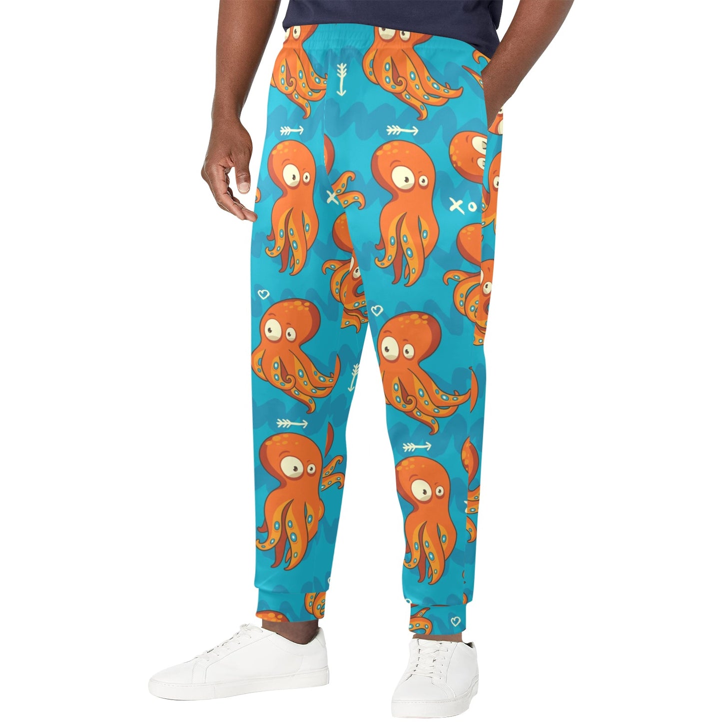 Octopus Pattern Print Design A02 Men's Casual Track Pants