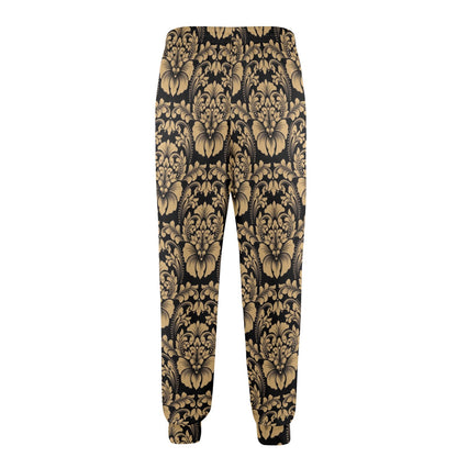 damask brown Design Print Pattern JJ057 Men's Casual Track Pants