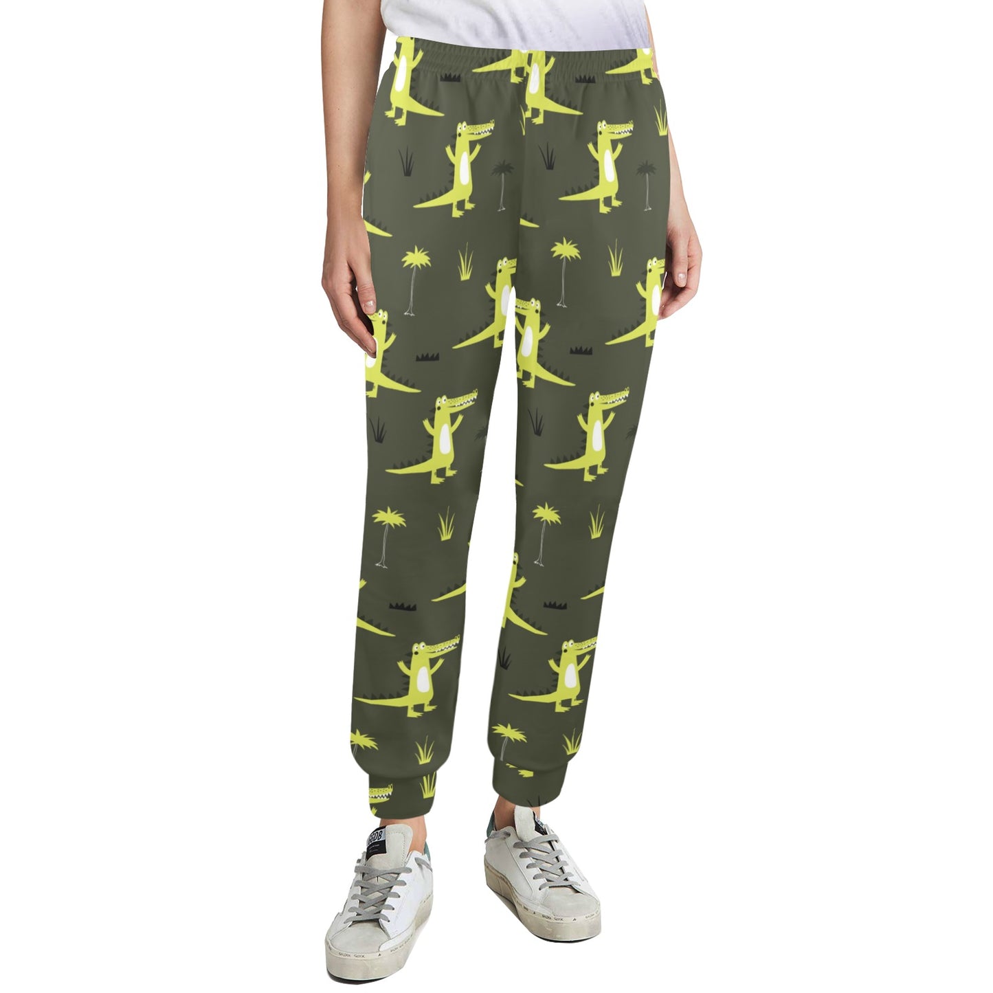 Alligator Pattern Print Design 05 Women's Casual Track Pants