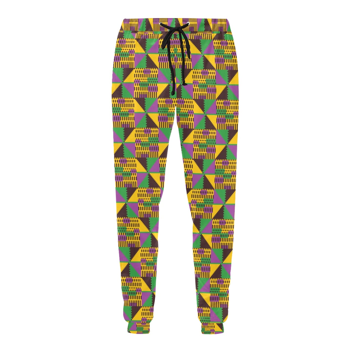 Kente Triangle Design African Print Men's Sweatpants