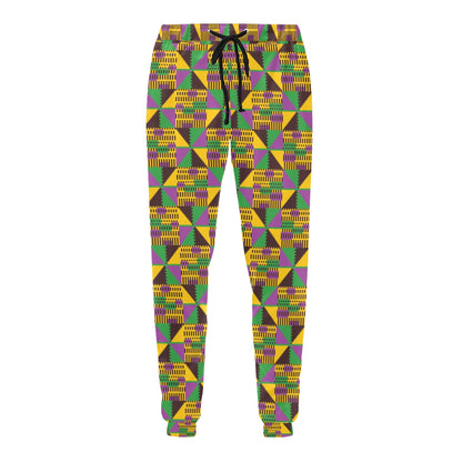 Kente Triangle Design African Print Men's Sweatpants