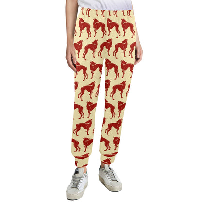 Greyhounds Design Print Pattern JJ0294 Women's Casual Track Pants