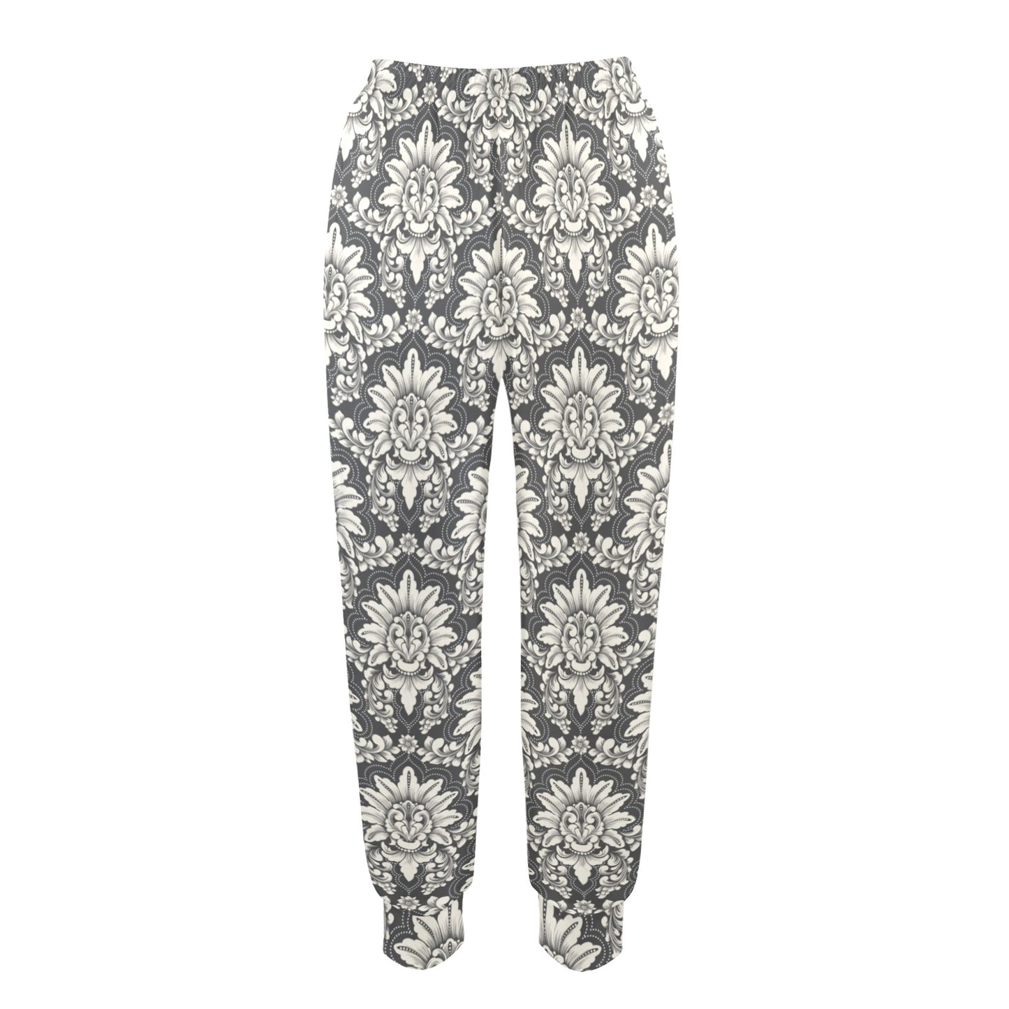 Damask Elegant Print Pattern Women's Casual Track Pants