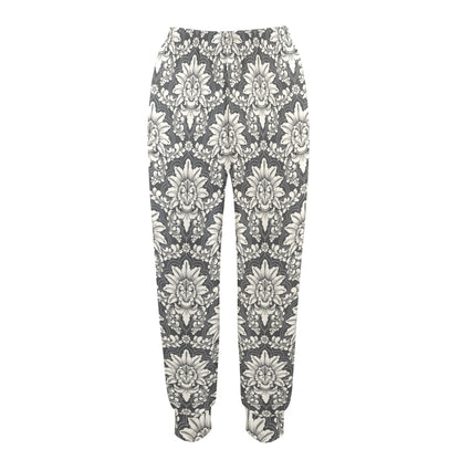 Damask Elegant Print Pattern Women's Casual Track Pants