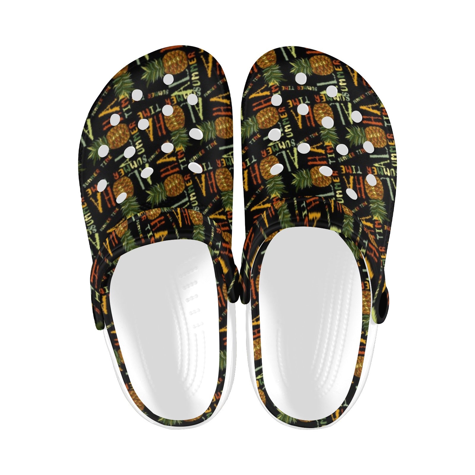 Aloha Hawaii Time Design Themed Print Unisex Clogs Shoes