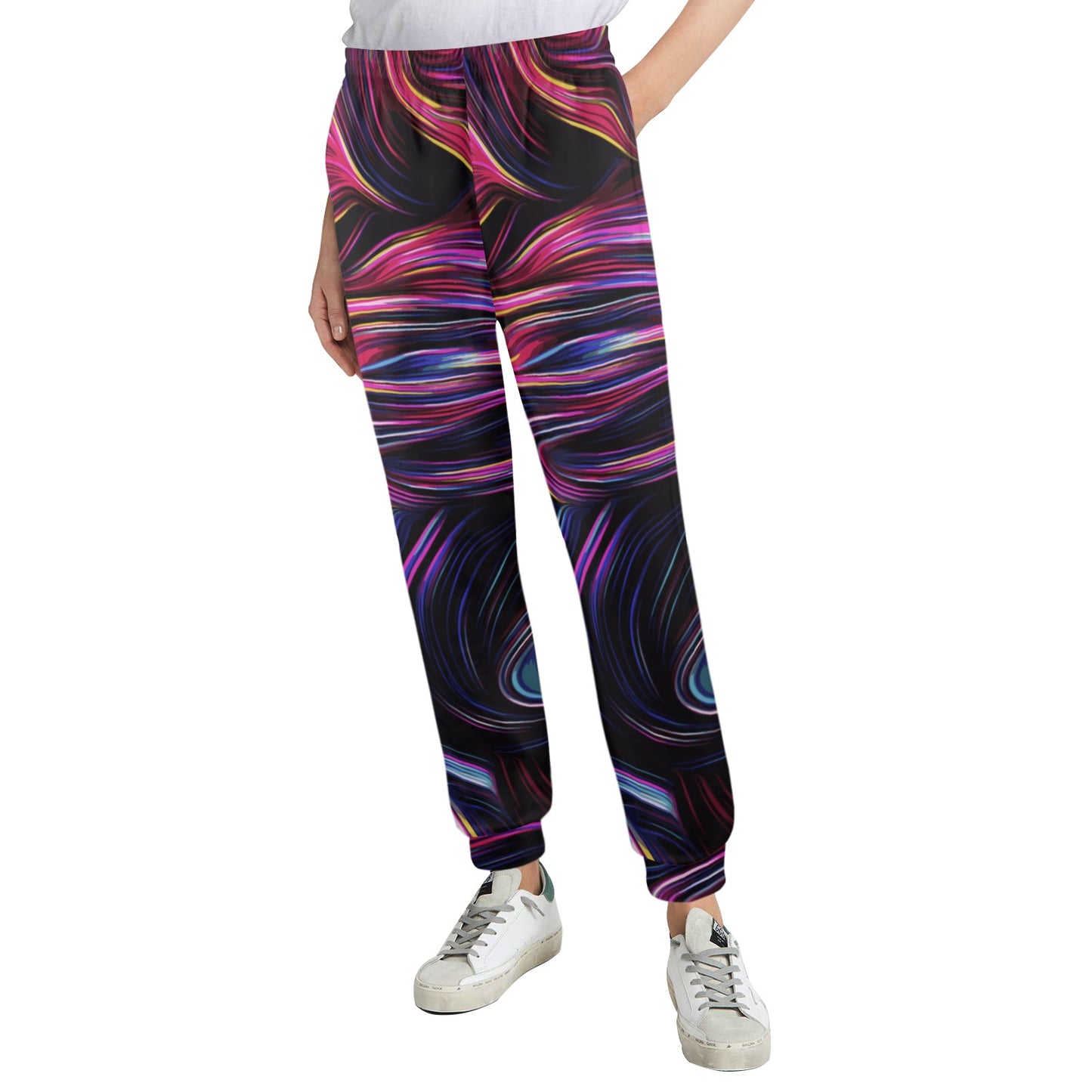 Liquid Pattern Print Design 01 Women's Casual Track Pants