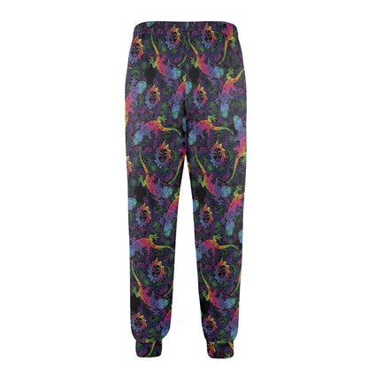 Gecko Rainbow Pattern Print Design 03 Men's Casual Track Pants