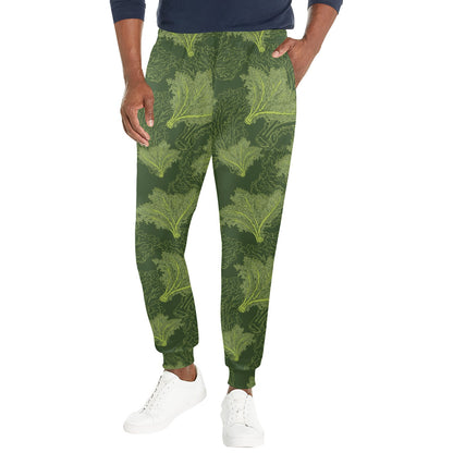 Kale Pattern Print Design 01 Men's Casual Track Pants