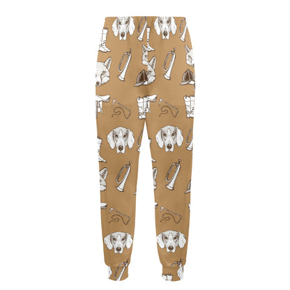 English Foxhounds Design Print Pattern JJ0126 Men's Casual Track Pants