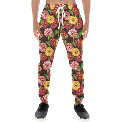 Daisy Gerbera Print Pattern Men's Sweatpants