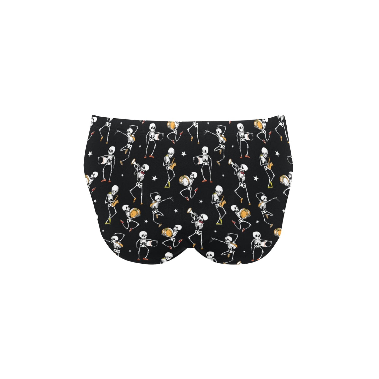 Skeleton Dance Print Men's Swimming Briefs