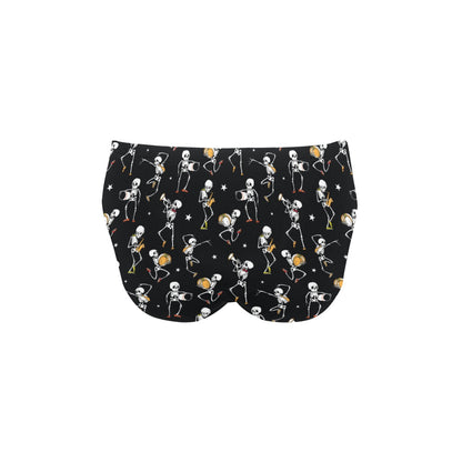 Skeleton Dance Print Men's Swimming Briefs