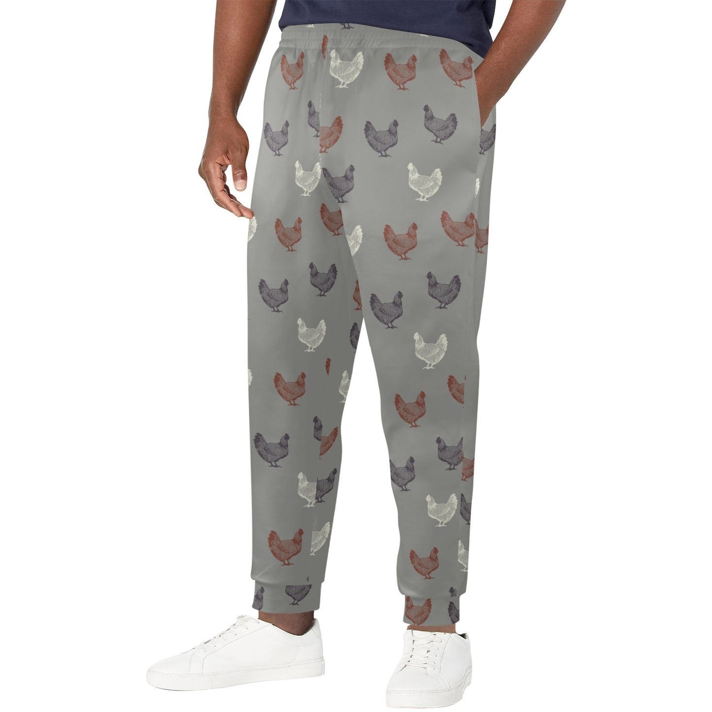 Chicken Pattern Print Design 01 Men's Casual Track Pants