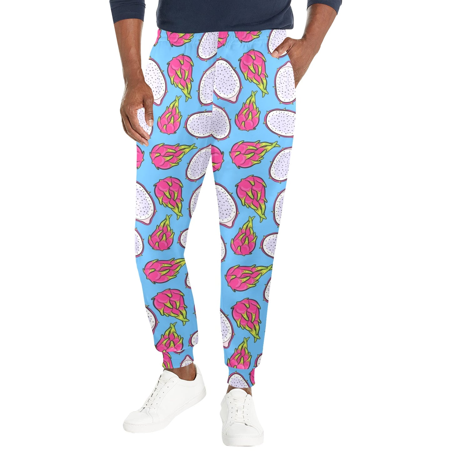 Dragonfruit Pattern Print Design DF04 Men's Casual Track Pants