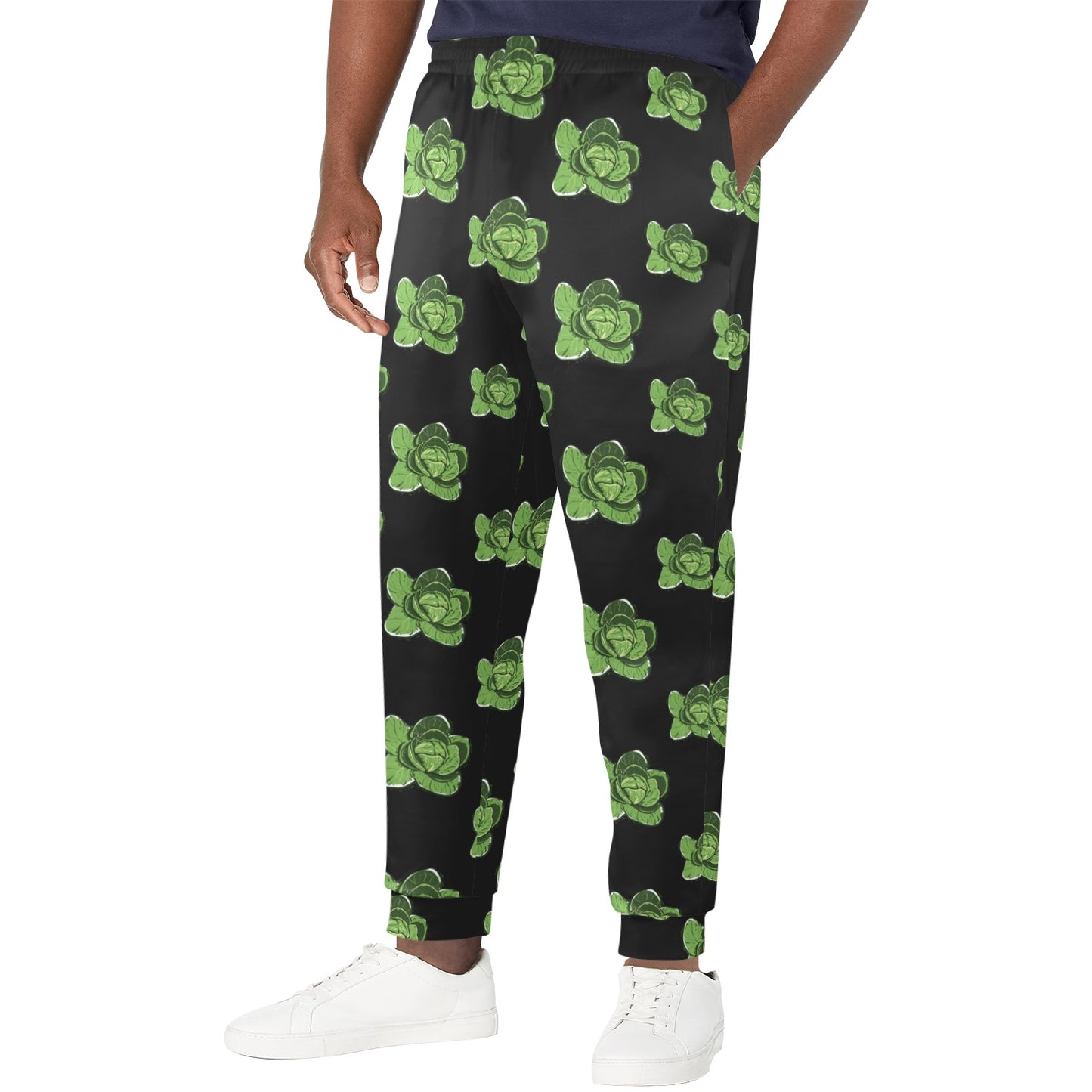 Cabbage Pattern Print Design 03 Men's Casual Track Pants