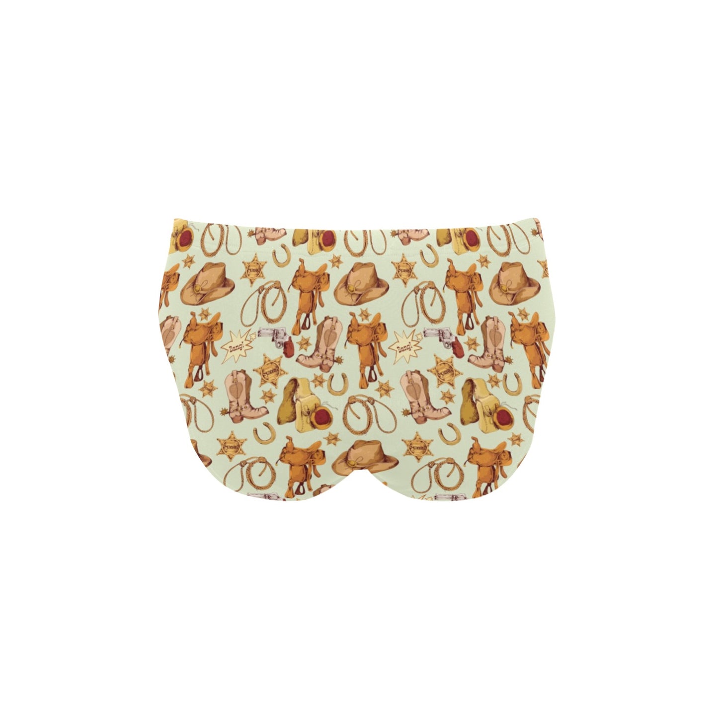 Western Cowboy Design Pattern Men's Swimming Briefs