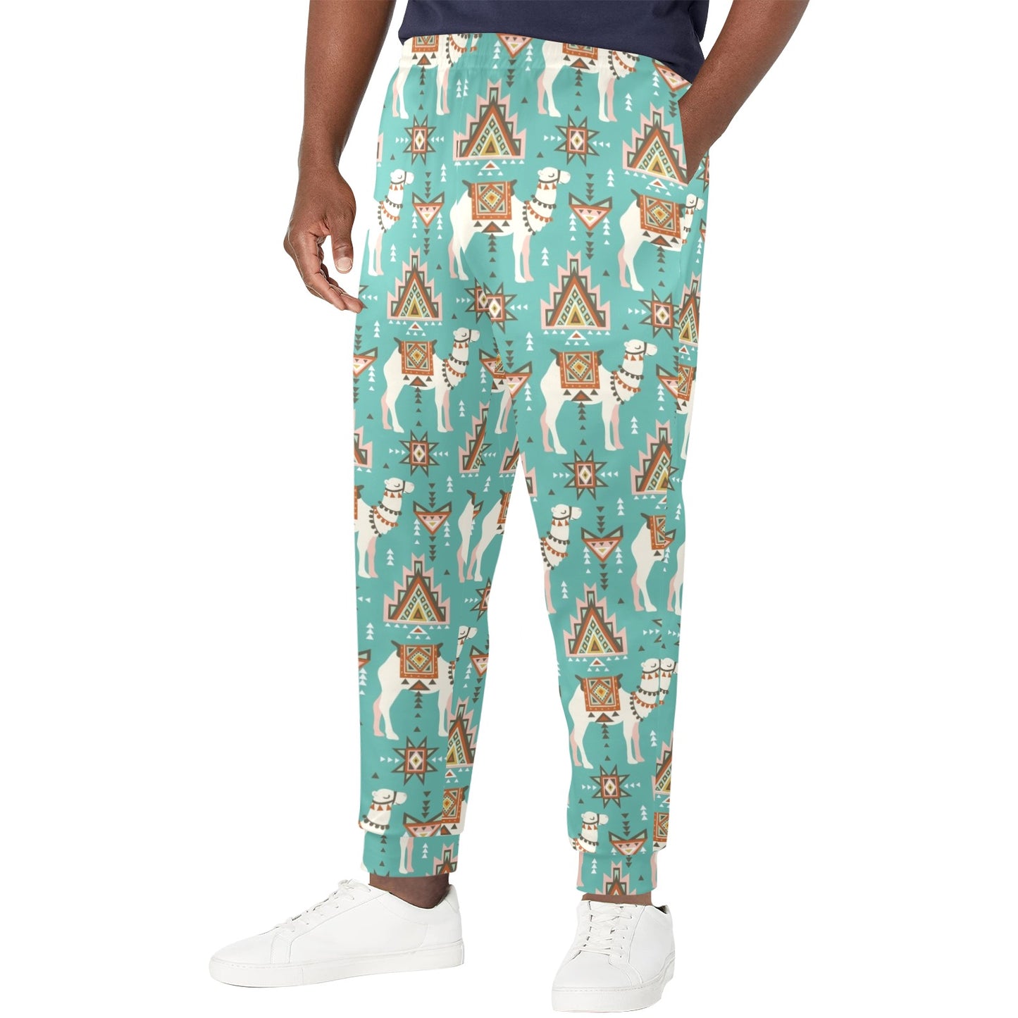 Camel ethnic Design Print Pattern JJ024 Men's Casual Track Pants