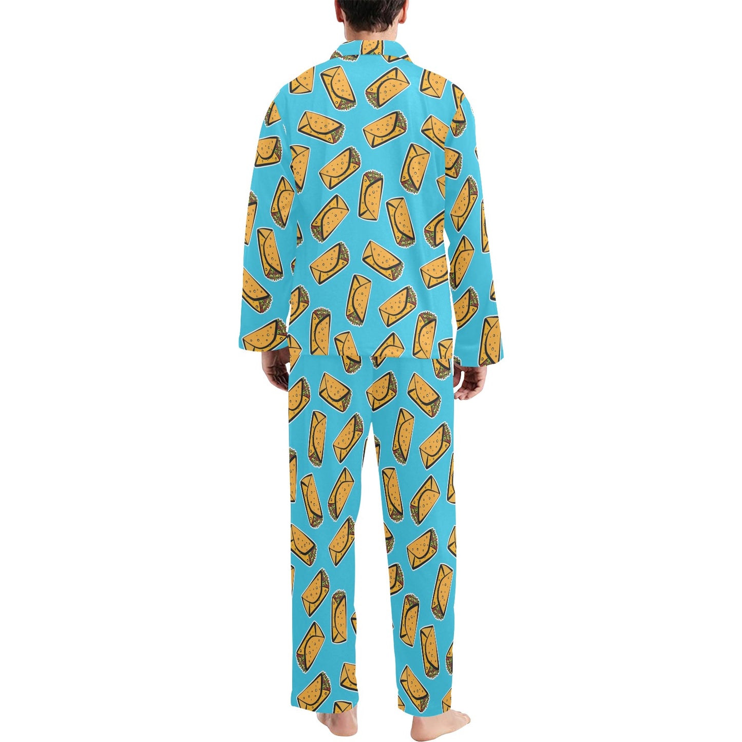 Burrito Print Design LKS301 Men's Long Pajama Set