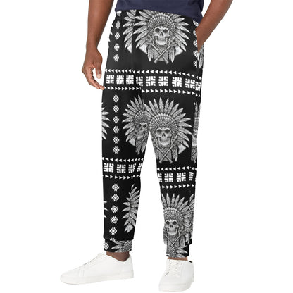 Native American Indian Skull Men's Casual Track Pants