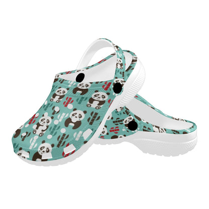 Panda Bear Cute Themed Print Unisex Clogs Shoes