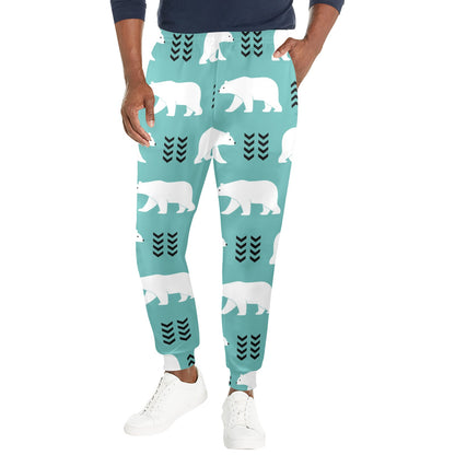 Polar Bear Pattern Print Design A05 Men's Casual Track Pants