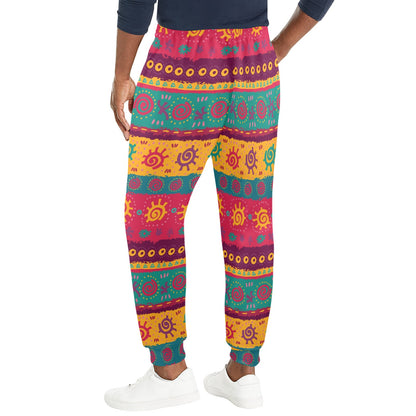 Ethnic Design Print Pattern JJ0134 Men's Casual Track Pants