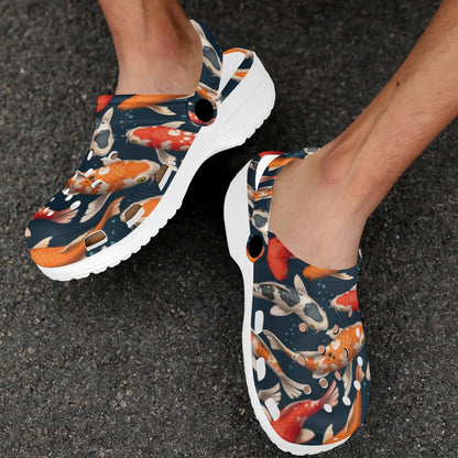 Koi Carp Cute Design Themed Print Unisex Clogs Shoes