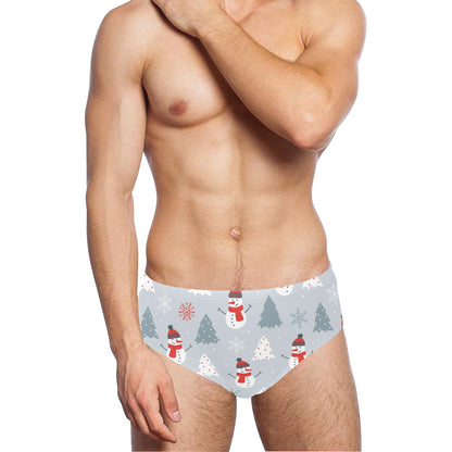 Snowman Print Design LKS302 Men's Swimming Briefs