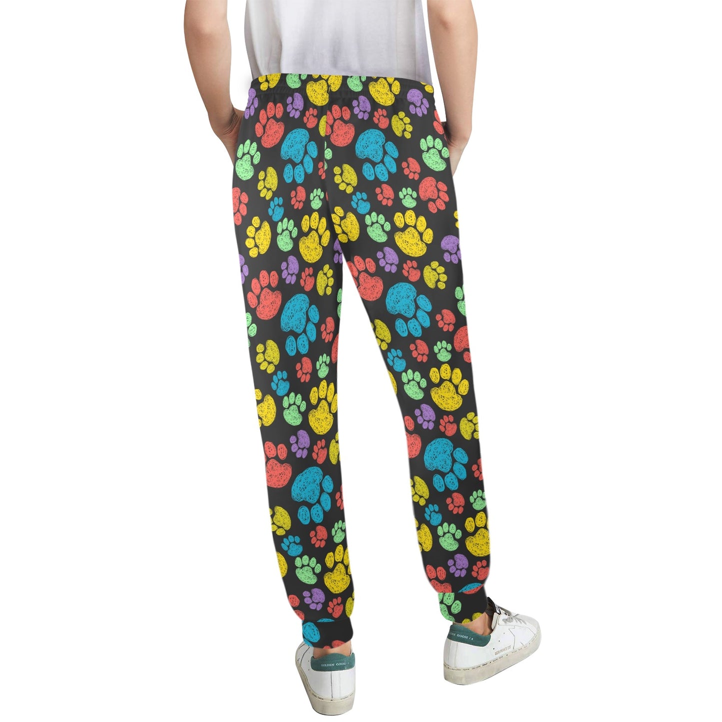 Paw Colorful Print Women's Casual Track Pants