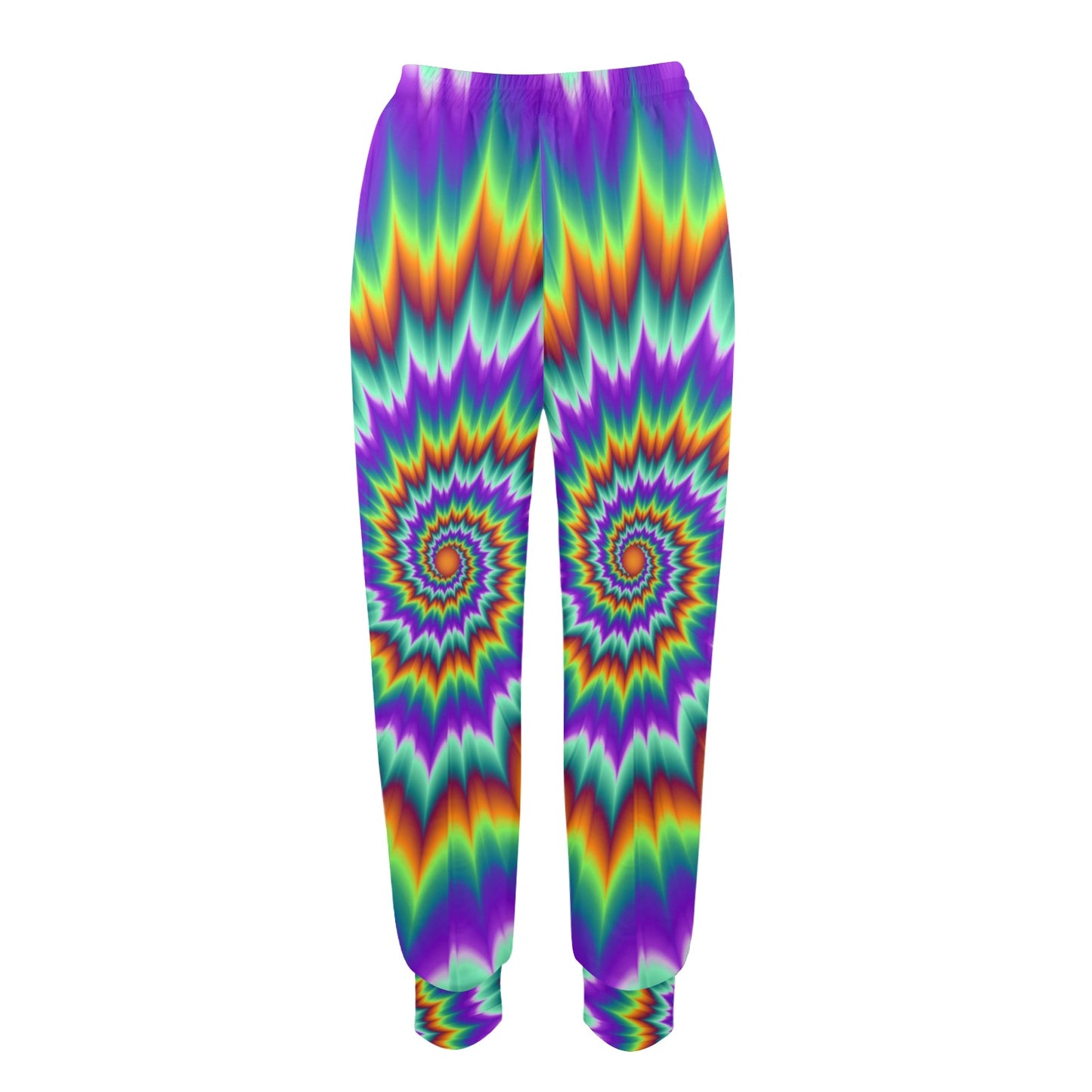 Optical illusion Pulsing fiery spirals Women's Casual Track Pants