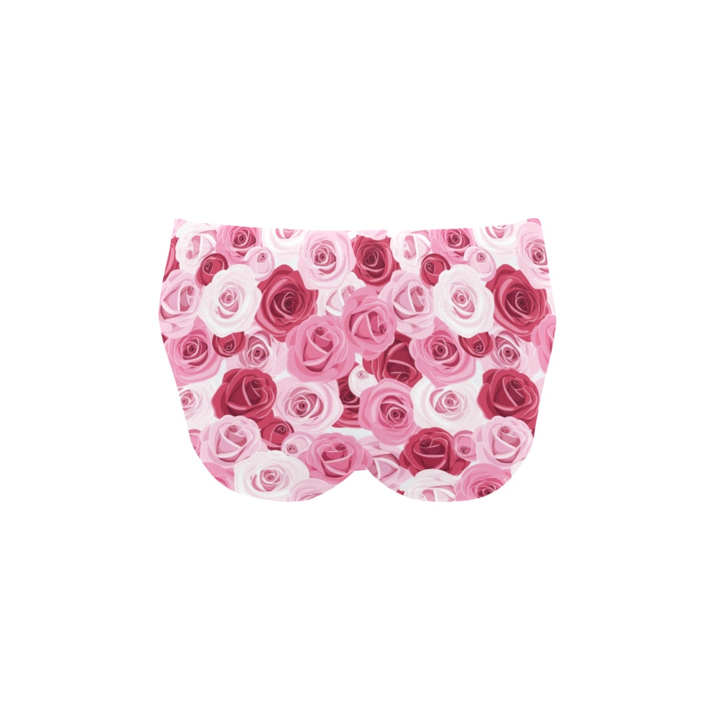 Pink Red Rose Pattern Print Men's Swimming Briefs