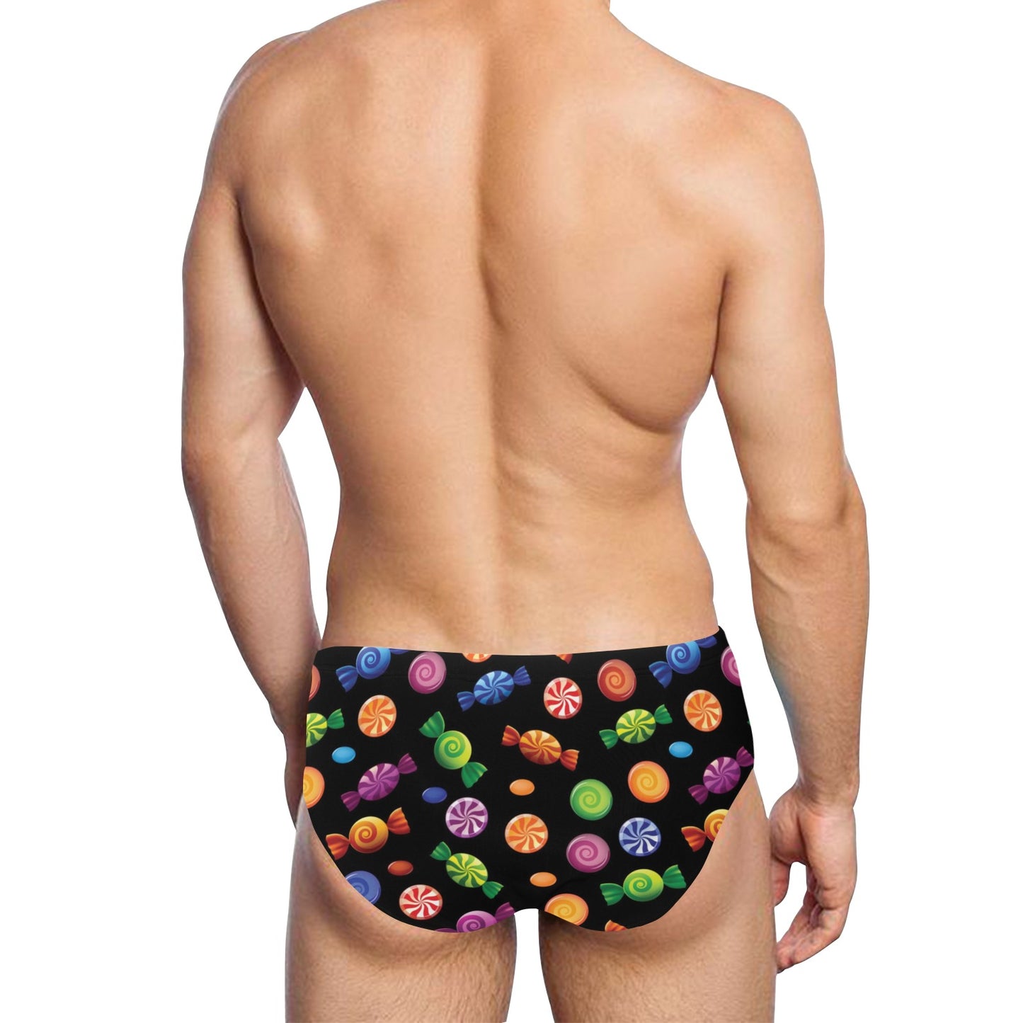 Candy Pattern Print Design 01 Men's Swimming Briefs