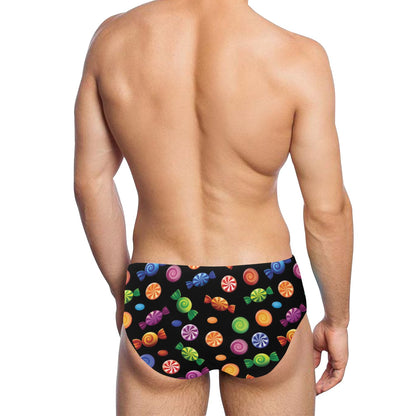 Candy Pattern Print Design 01 Men's Swimming Briefs