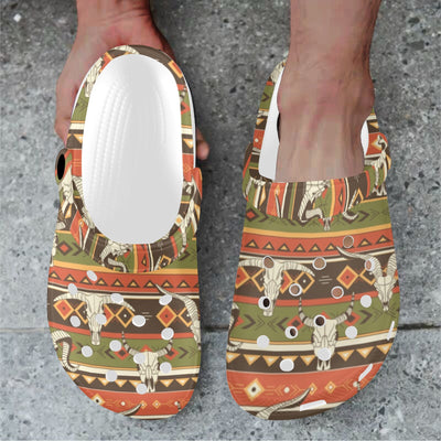 American indian Skull Animal Unisex Clogs Shoes