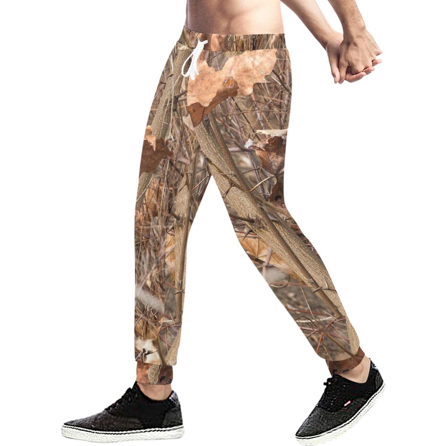 Camo Realistic Tree Forest Autumn Print Men's Sweatpants
