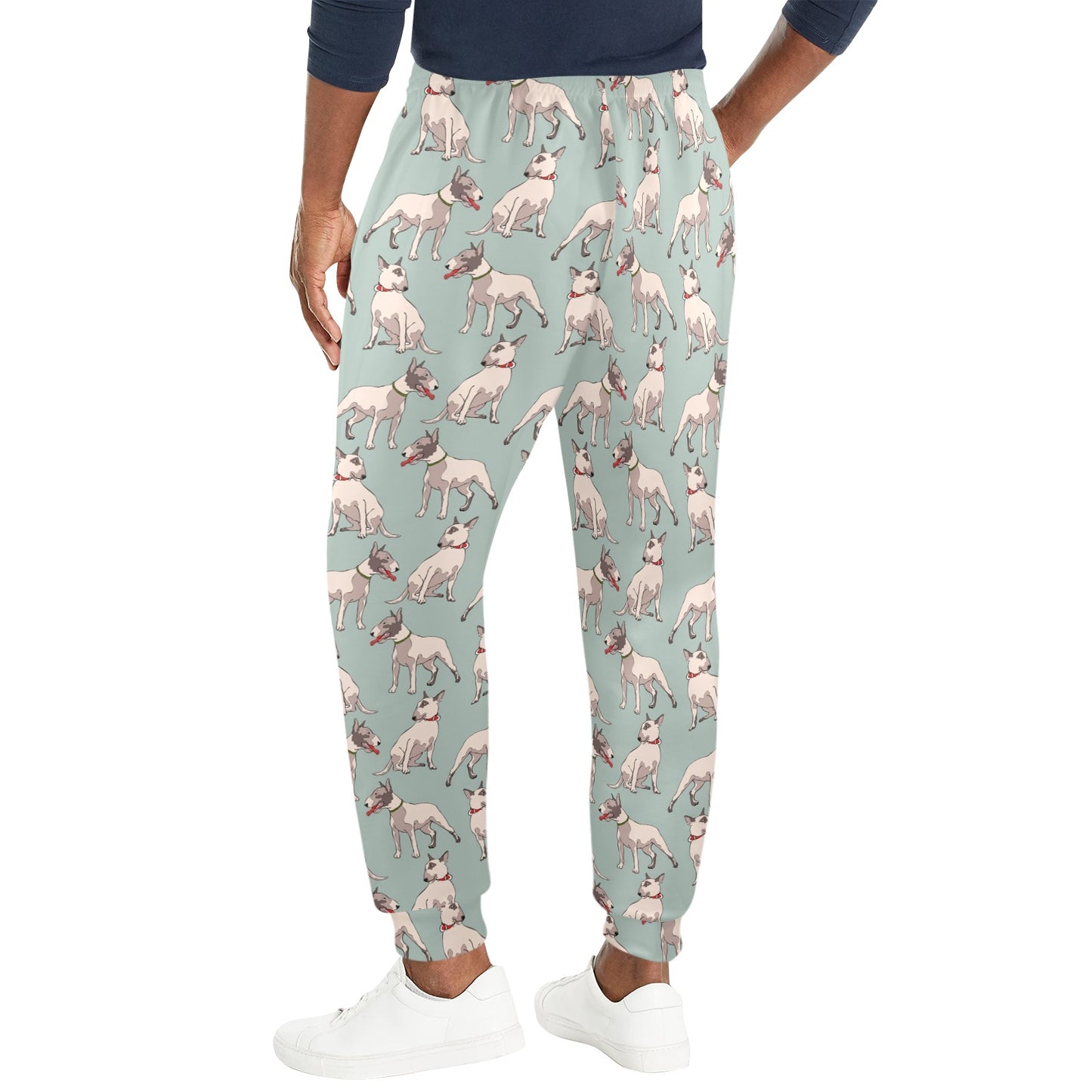 Bull Terrier Cute Print Pattern Men's Casual Track Pants