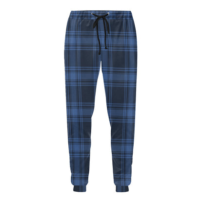 Tartan Blue Print Design LKS304 Men's Sweatpants