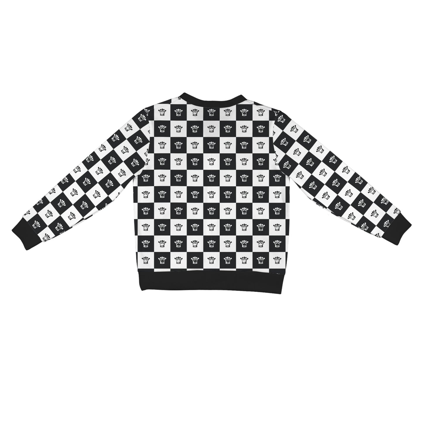 Checkered Flag Crown Pattern Women's Cardigan