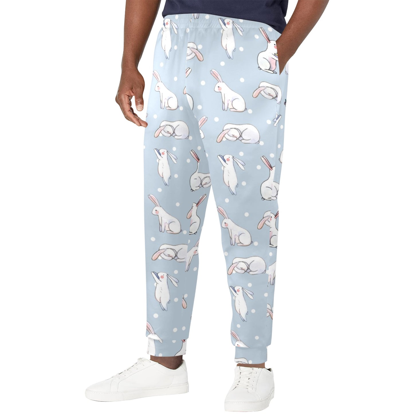 Rabbit Pattern Print Design RB06 Men's Casual Track Pants