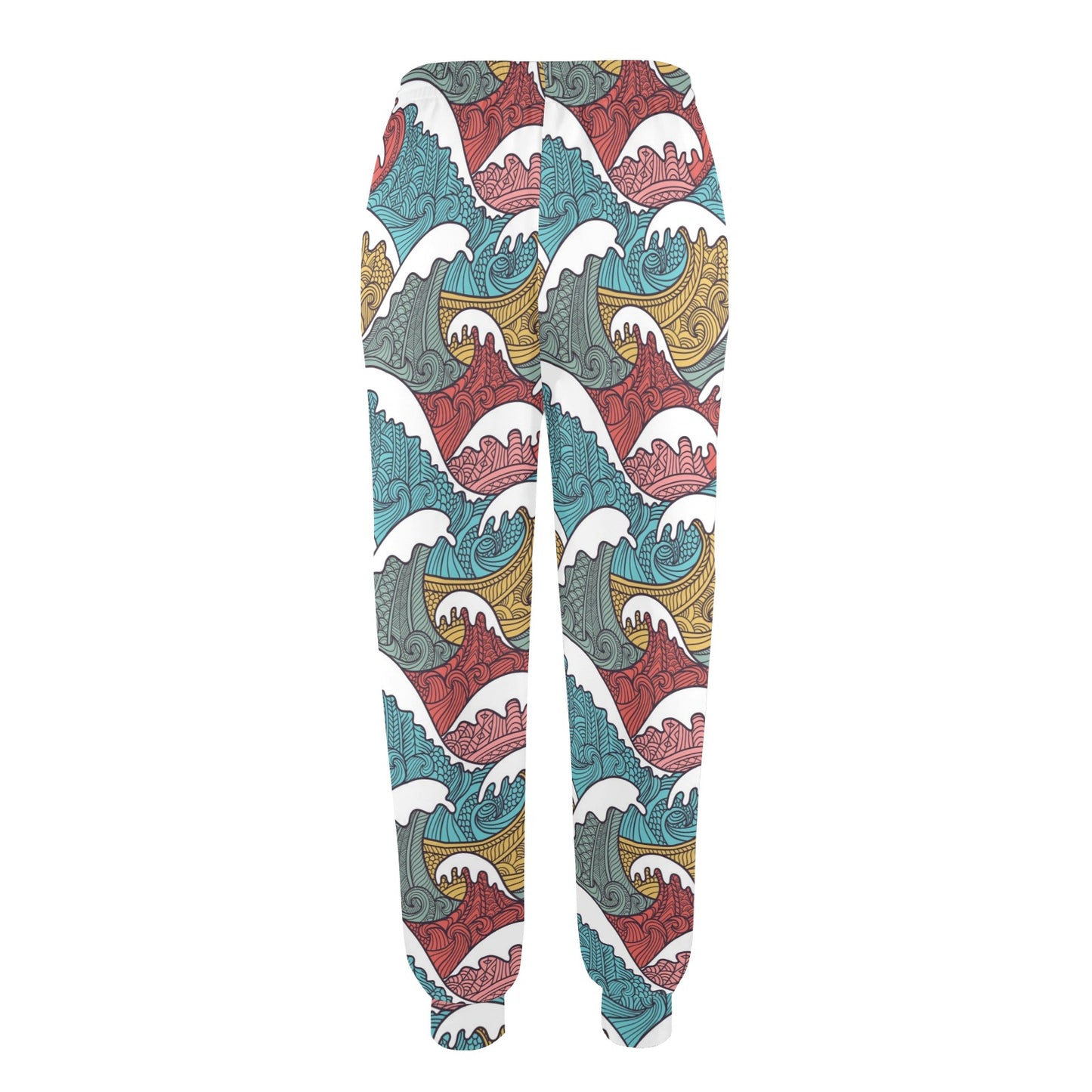 Tribal Wave Pattern Print Women's Casual Track Pants