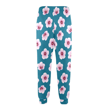 Cherry Blossom Pattern Print Design CB08 Men's Casual Track Pants