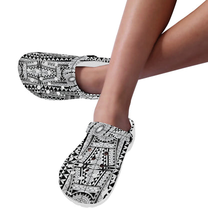 Polynesian Tattoo Design Unisex Clogs Shoes