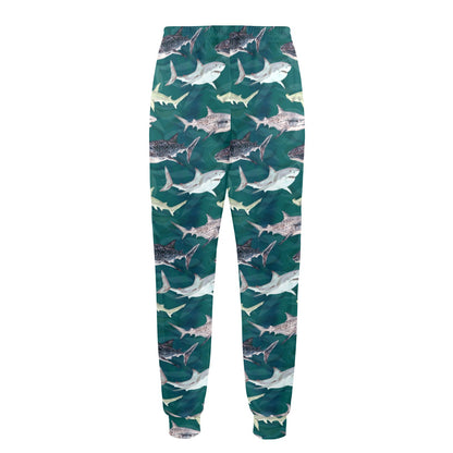 Shark Style Print Men's Casual Track Pants