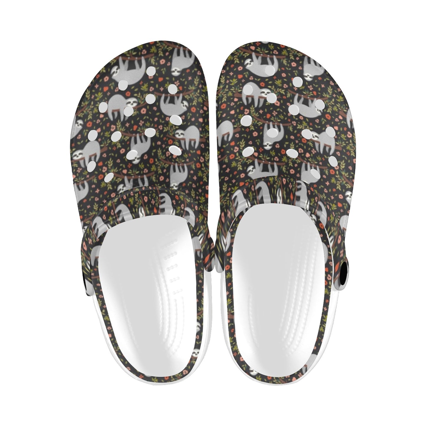 Sloth Cute Design Themed Print Unisex Clogs Shoes