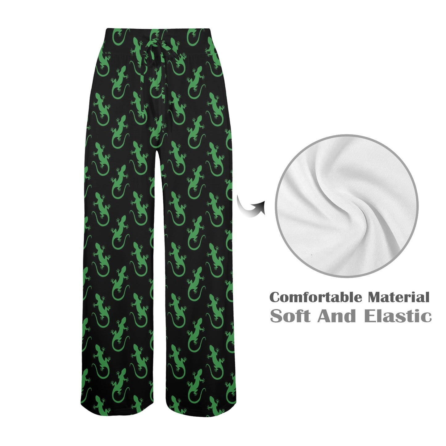 lizard Print Design LKS401 Women's Wide Leg Lounge Pants