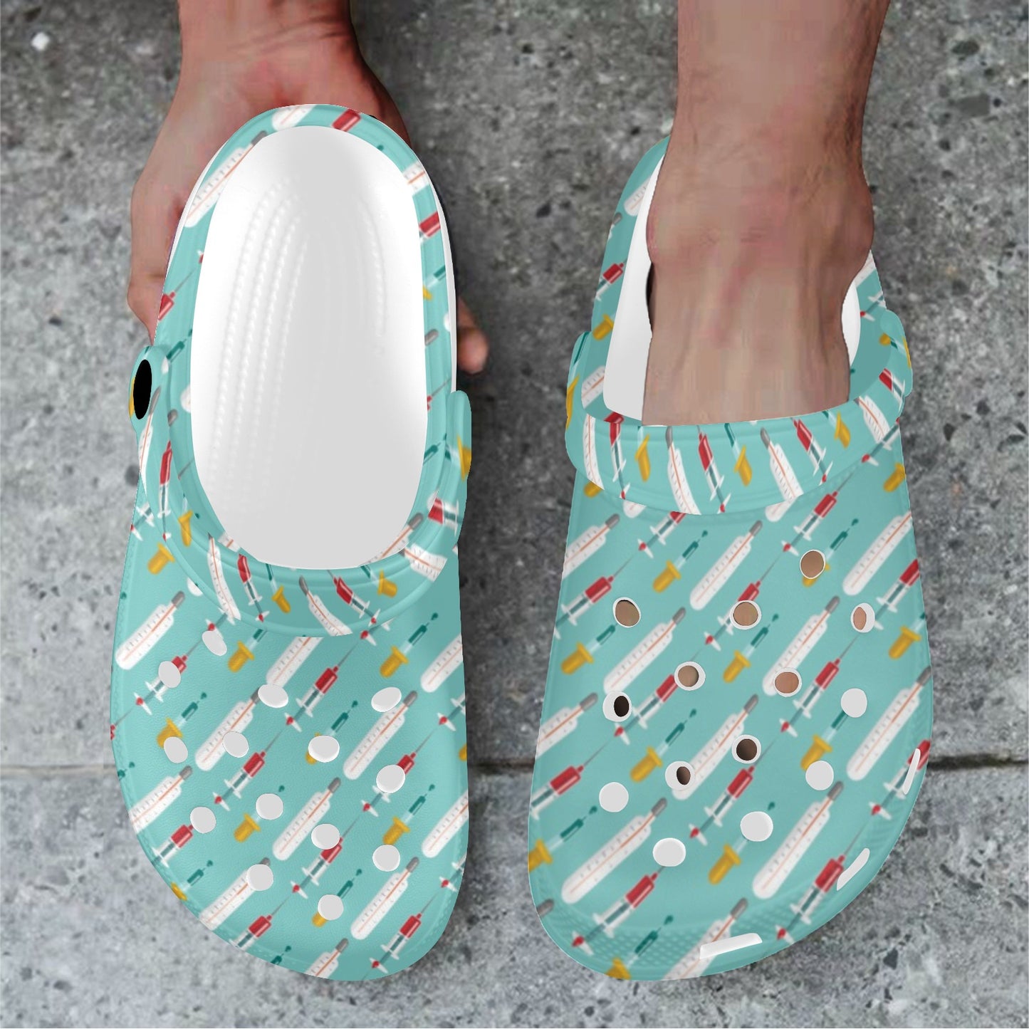 Phlebotomist Medical Print Unisex Clogs Shoes