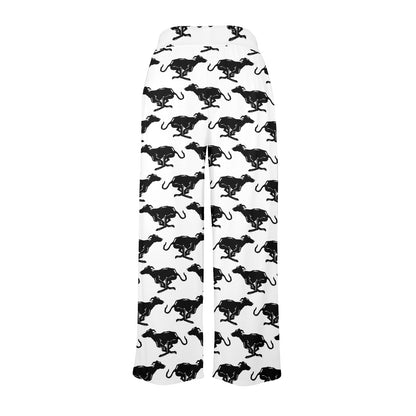 Greyhounds Design Print Pattern JJ0293 Women's Wide Leg Lounge Pants