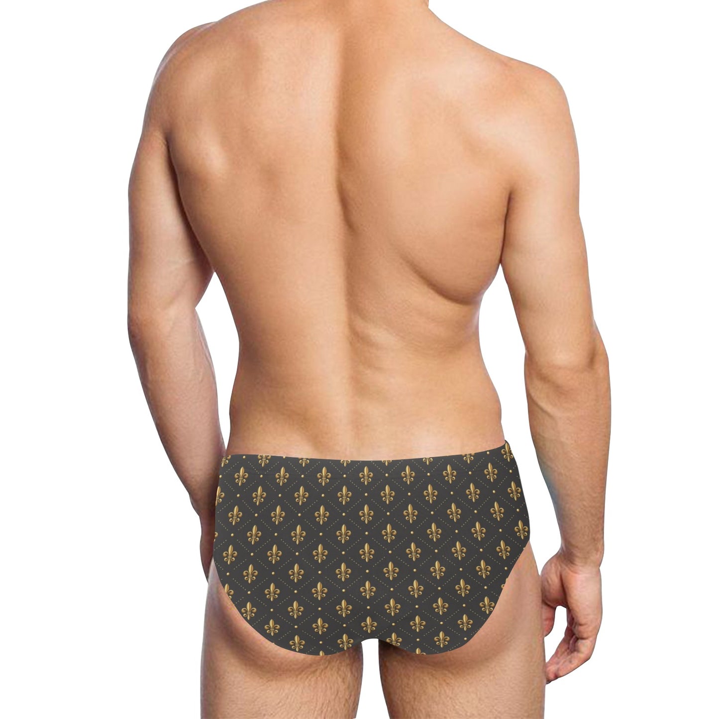 Fleur De Lis Print Design LKS402 Men's Swimming Briefs